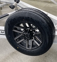 trailer spare wheel with standard bracket